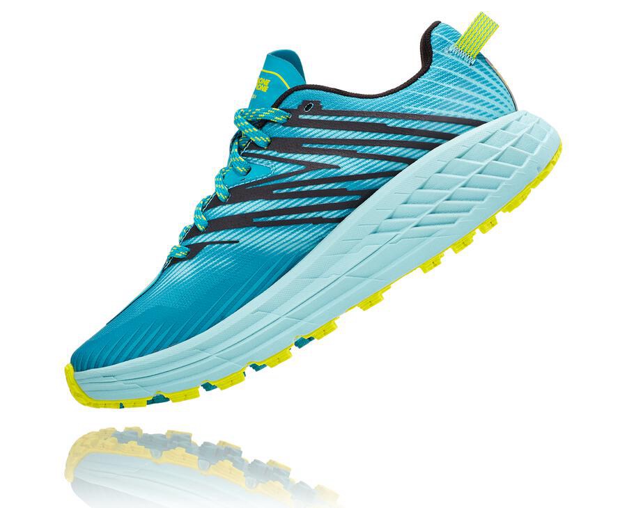 Zapatillas Trail Hoka One One Mujer - Speedgoat 4 - Turquesa - QXD496570